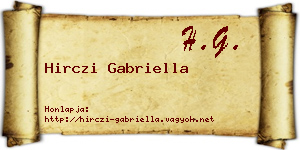 Hirczi Gabriella névjegykártya