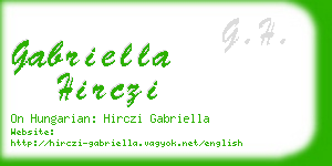 gabriella hirczi business card